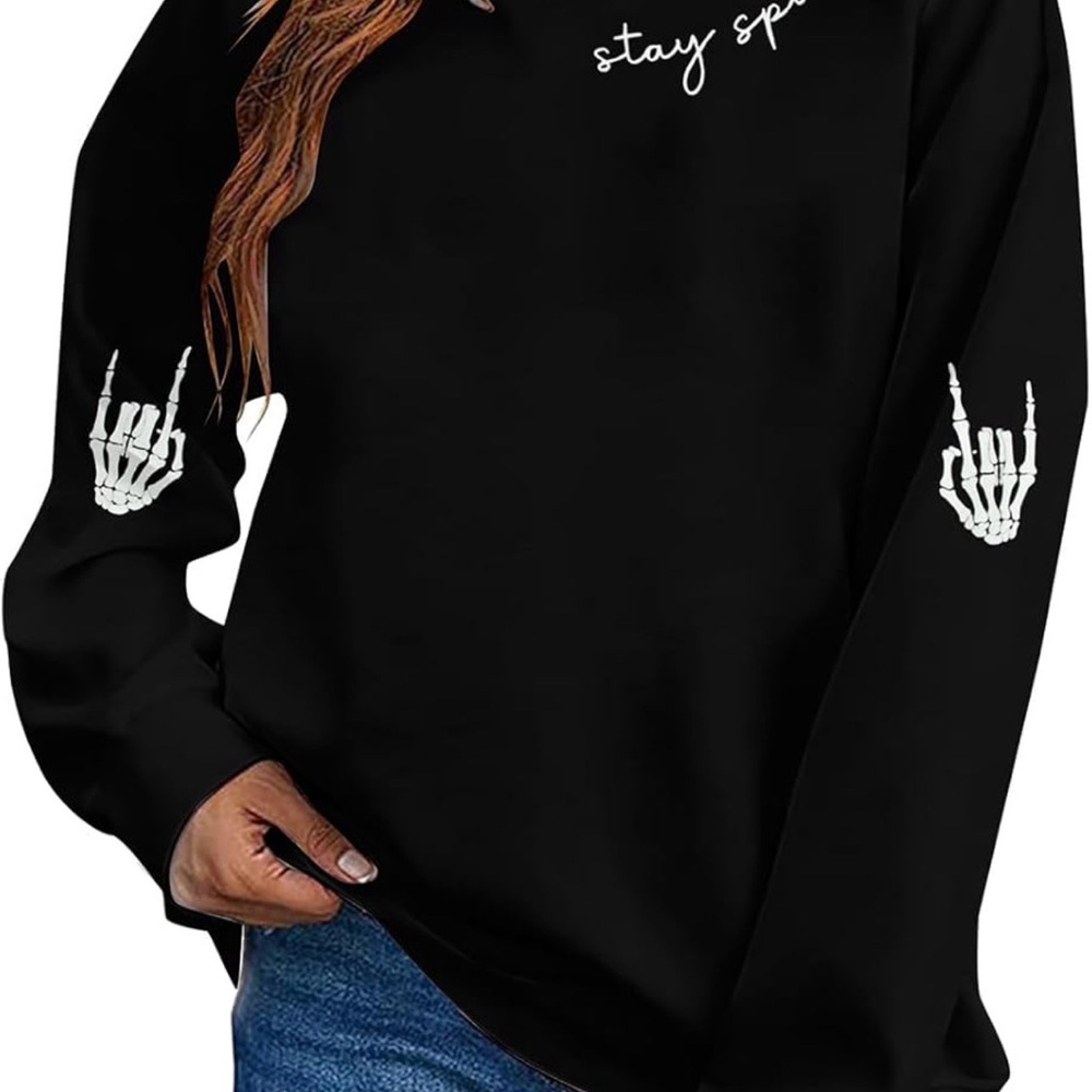 Black Graphic Women's Top